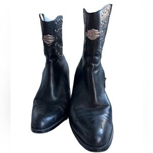 Vintage Harley Davidson Studded Leather boots size 8